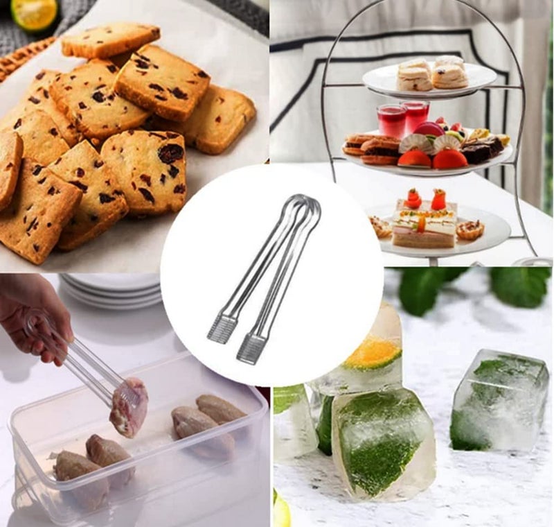 POFUIERKN 20 Pack of Set Plastic Buffet Serving Tongs Mini Serving Utensil Tongs Appetizers Tongs and Plastic Kitchen Scoops Clear Ice Scoop Buffet Scoop for Candy Dessert Buffet Ice - Image 5